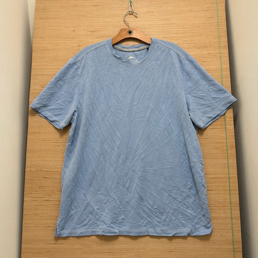 Tommy Bahama Mens XL Light Blue Pique Knit Short Sleeve Marlin T-Shirt